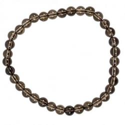 Bracelet Quartz Fumé AAA - boules 6mm