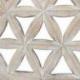 Décor mural ø40cm Fleur de vie - Bois sculpté blanc cérusé