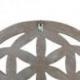 Décor mural ø40cm Fleur de vie - Bois sculpté blanc cérusé