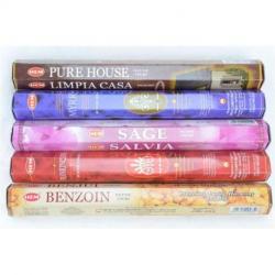 Assortiment d'encens - Bouquet "Purification" 5 parfums / 100 bâtons | HEM