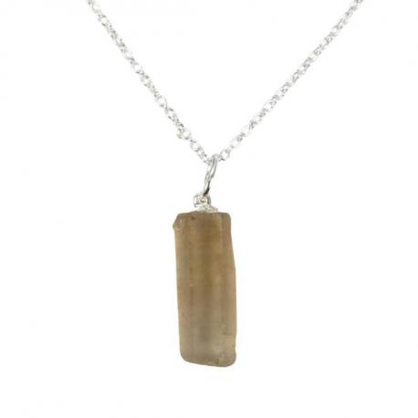 Collier avec pointe en Citrine brute facettée - Pendentif en pierre + chaîne Collier avec pointe en Citrine brute facettée - Pendentif en pierre + chaîne