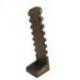 Présentoir à bracelets cranté 30cm - Bois massif teinté marron Présentoir à bracelets cranté 30cm - Bois massif teinté marron