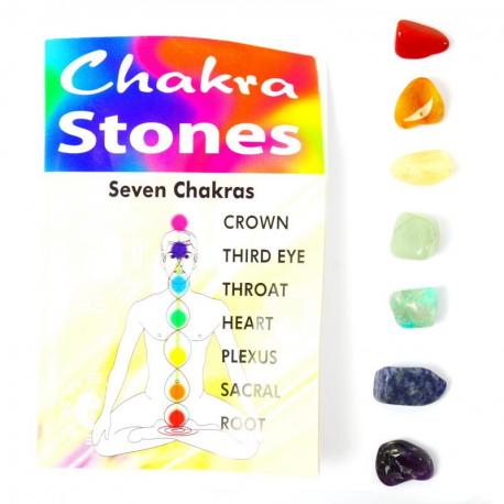 Pierres de soin : les pierres des 7 chakras pochette 30/40g