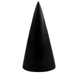 Cône en bois 15cm - Présentoir à Bijoux | Finition Noir Ébène
