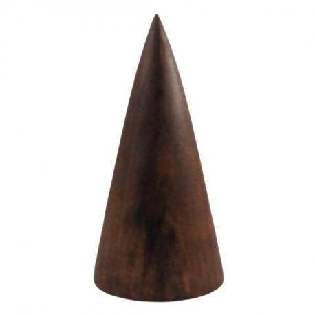 Cône en bois 15cm - Présentoir à Bijoux | Finition "Chocolat"