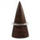 Cône en bois 15cm - Présentoir à Bijoux | Finition "Chocolat"