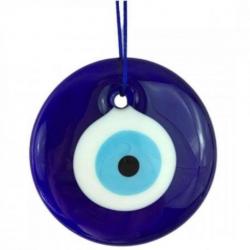 Œil turc / Œil bleu en verre ø6cm : Talisman Protecteur