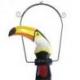 Toucan en Bois sur Perchoir - Décoration exotique à suspendre