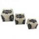 Set de 3 Boîtes à offrandes de Bali en Bambou & Perles. Coloris Beige et Noir