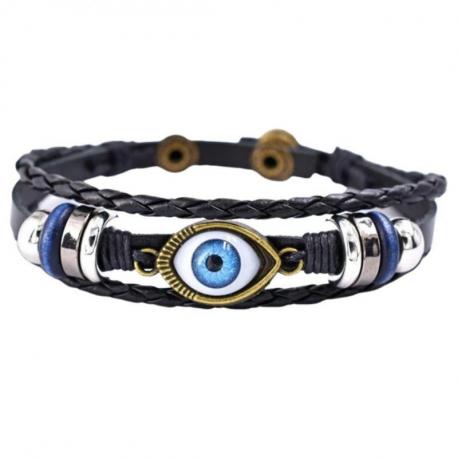 Bracelet porte-bonheur pour Homme - Amulette contre le mauvais oeil