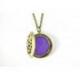 Collier Aromathérapie avec pendentif diffuseur de parfum, doré.