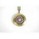 Collier Aromathérapie avec pendentif diffuseur de parfum, doré.