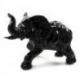 Grande Statue éléphant 33x22cm laquée noir brillant style moderne
