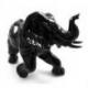 Grande Statue éléphant 33x22cm laquée noir brillant style moderne