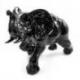 Grande Statue éléphant 33x22cm laquée noir brillant style moderne