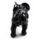 Grande Statue éléphant 33x22cm laquée noir brillant style moderne