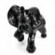 Grande Statue éléphant 33x22cm laquée noir brillant style moderne