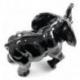Grande Statue éléphant 33x22cm laquée noir brillant style moderne