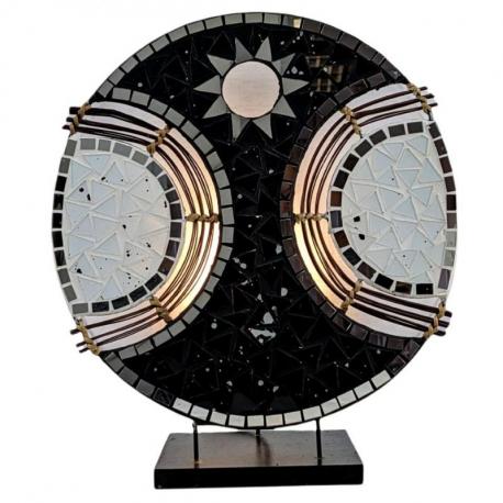 Lampe Soleil en Mosaïque de Verre 35cm | À équiper
