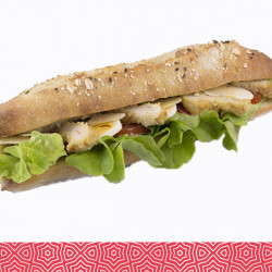 Sandwich poulet crudités