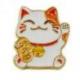 Pin's Maneki Neko Orange - Chance et Fortune pour les voyageurs