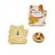 Pin's Maneki Neko Orange - Chance et Fortune pour les voyageurs