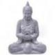 Statue de Bouddha en pierre de Java grise 28cm