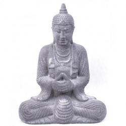 Statue de Bouddha en pierre de Java grise 28cm