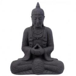 Statue de Bouddha en pierre de Java noire 28cm