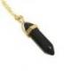 Collier doré + pendentif pointe Pierre de Soleil Bleu