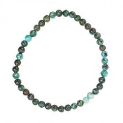 Bracelet Turquoise Africaine grade AB - boules 4mm