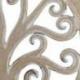 Décor mural ø30cm Arbre de vie  - Bois sculpté blanc cérusé