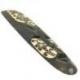 Masque Africain 50cm en Bois noir sculpté - Motif Fleurs