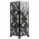 Lampe style Oriental 30cm Fer forgé noir et tissu blanc. Lanterne à équiper