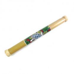 Bâton de Pluie 50cm en bambou décor tortue peint à la main