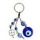 Porte-clef Porte-bonheur - Oeil Turc & Trèfle à 4 feuilles