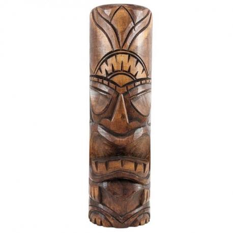 Totem Tiki en Bois Sculpté Main 50cm