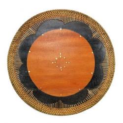 Set de table Rond en Bois et Rotin ø30cm - Artisanat de Lombok