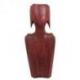 Déclassé - Buste - Présentoir pour colliers et boucles d'oreilles en bois massif rouge 35cm