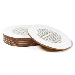 Sous-verres ronds motif Fleur de Vie  - Lot de 6
