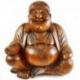 Grande Statue Bouddha Rieur 60cm - Bois Sculpté Taille XXL