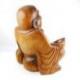 Grande Statue Bouddha Rieur 60cm - Bois Sculpté Taille XXL