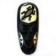 Petit masque africain en bois noir motif salamandre 25cm