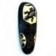 Petit masque africain en bois noir motif salamandre 25cm