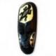 Petit masque africain en bois noir motif salamandre 25cm
