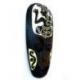 Petit masque africain en bois noir motif personnage 25cm