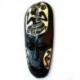 Petit masque africain en bois noir motif personnage 25cm