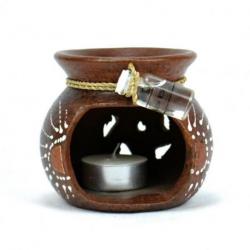 Brûle-parfum artisanal de Bali + 1 huile parfumée offerte