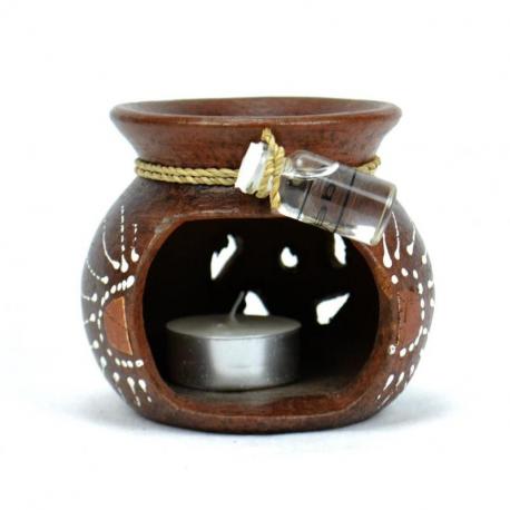 Brûle-parfum artisanal de Bali + 1 huile parfumée offerte