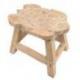 Tabouret / Porte-Plante en bois motif Tortue 30cm